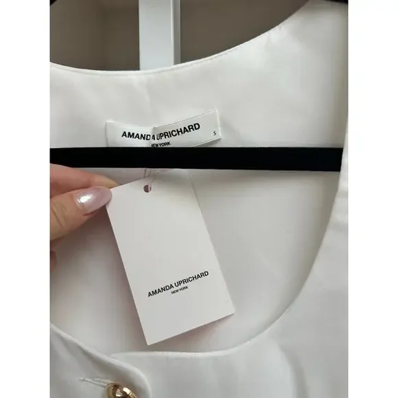 NEW NWT Amanda Uprichard Kya Romper White size Small - Picture 6 of 8